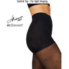 Hanes EcoSmart Women’s Sheer Fashion Diamond Dot, Control Top, Sheer Toe, Tights(Black)