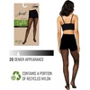 Hanes EcoSmart Women’s Sheer Fashion Diamond Dot, Control Top, Sheer Toe, Tights(Black)