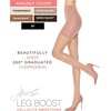 Hanes Leg Boost Women’s Support Tights for Cellulite Smoothing and All-Day Wear, Shaper Panty, Sheer Toe(Jet)