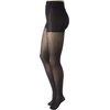 Hanes Script Women’s Fashion Pinstripe, Control Top, Sheer Toe, Tights(Black)
