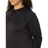 Hanes Sport Women’s Performance Fleece Pullover Hoodie(Black Solid/Black Heather)