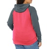 Hanes Sport Women’s Performance Fleece Pullover Hoodie(Dada Grey Solid/Razzle Pink Heather)