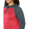 Hanes Sport Women’s Performance Fleece Pullover Hoodie(Dada Grey Solid/Razzle Pink Heather)
