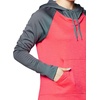Hanes Sport Women’s Performance Fleece Pullover Hoodie(Dada Grey Solid/Razzle Pink Heather)