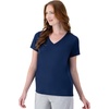 Hanes Women’s Athletic T-Shirt – Cool DRI V-Neck Performance Tee(Navy – 1 Pack)
