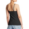 Hanes Women’s Cami with Built-in Shelf Bra, Stretch Cotton Camisole, Adjustable Straps(Black -1 Pack)