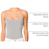 Hanes Women’s Cami with Built-in Shelf Bra, Stretch Cotton Camisole, Adjustable Straps(Grey Heather -1 Pack)