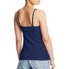 Hanes Women’s Cami with Built-in Shelf Bra, Stretch Cotton Camisole, Adjustable Straps(Navy -1 Pack)