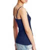 Hanes Women’s Cami with Built-in Shelf Bra, Stretch Cotton Camisole, Adjustable Straps(Navy -1 Pack)