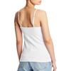 Hanes Women’s Cami with Built-in Shelf Bra, Stretch Cotton Camisole, Adjustable Straps(White – 1 Pack)