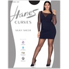 Hanes Women’s Curves Control Top Sheer Toe Silky Sheer Pantyhose With Wicking Cool Comfort(Nude)