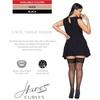 Hanes Women’s Curves Sheer-toe Silky Sheer Lace Topped Thigh High Stockings | Wicking Cool Comfort(Nude)