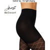 Hanes Women’s EcoSmart Fashion Diamond Outline, Control Top, Sheer Toe, Tights(Black)