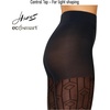 Hanes Women’s EcoSmart Fashion Sheer Art Deco, Control Top, Sheer Toe, Tights(Black)