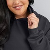 Hanes Women’s Ecosmart Fleece Hoodie, Midweight Sweatshirt for Women, Kanga Pocket(Ebony)