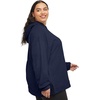 Hanes Women’s Ecosmart Fleece Hoodie, Midweight Sweatshirt for Women, Kanga Pocket(Navy Heather)