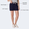 Hanes Women’s Essential Drawstring Shorts, Cotton Shorts for Women, Adjustable Shorts(Athletic Navy)