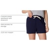 Hanes Women’s Essential Drawstring Shorts, Cotton Shorts for Women, Adjustable Shorts(Athletic Navy)