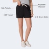 Hanes Women’s Essential Drawstring Shorts, Cotton Shorts for Women, Adjustable Shorts(Black)
