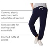 Hanes Women’s Essentials Cotton Joggers, Jersey Drawstring Pants for Women(Athletic Navy)