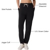 Hanes Women’s Essentials Cotton Joggers, Jersey Drawstring Pants for Women(Black)