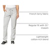 Hanes Women’s French Terry Pants, Pocket Lounge Pants for Women, Lighter-Than-Fleece Loungewear, 31”(Light Steel)