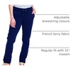 Hanes Women’s French Terry Pants, Pocket Lounge Pants for Women, Lighter-Than-Fleece Loungewear, 31”(Navy)