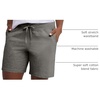 Hanes Women’s Jersey Pocket Shorts, Drawstring Cotton Jersey Shorts, 7″ Inseam(Charcoal Heather)