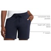 Hanes Women’s Jersey Pocket Shorts, Drawstring Cotton Jersey Shorts, 7″ Inseam(Navy)