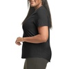 Hanes Women’s Just My Size Plus Size Cotton Jersey T-Shirt, Short Sleeve V-Neck Tee(Black)