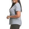 Hanes Women’s Just My Size Plus Size Cotton Jersey T-Shirt, Short Sleeve V-Neck Tee(Light Steel)