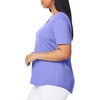 Hanes Women’s Just My Size Plus Size Cotton Jersey T-Shirt, Short Sleeve V-Neck Tee(Petal Purple)