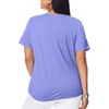 Hanes Women’s Just My Size Plus Size Cotton Jersey T-Shirt, Short Sleeve V-Neck Tee(Petal Purple)