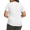 Hanes Women’s Just My Size Plus Size Cotton Jersey T-Shirt, Short Sleeve V-Neck Tee(White)