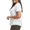 Hanes Women’s Just My Size Plus Size Cotton Jersey T-Shirt, Short Sleeve V-Neck Tee(White)