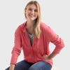 Hanes Women’s Lightweight Full Zip Hoodie, Textured Cotton Zip Up, T-Shirt Hoodie(Briny Pink)