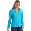 Hanes Women’s Lightweight Full Zip Hoodie, Textured Cotton Zip Up, T-Shirt Hoodie(Process Blue)