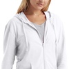 Hanes Women’s Lightweight Full Zip Hoodie, Textured Cotton Zip Up, T-Shirt Hoodie(White)