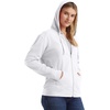 Hanes Women’s Lightweight Full Zip Hoodie, Textured Cotton Zip Up, T-Shirt Hoodie(White)