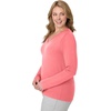 Hanes Women’s Long Sleeve Cotton T-Shirt, Lightweight Crewneck and V-Neck Tee for Women, Modern Fit(Briny Pink)