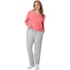 Hanes Women’s Long Sleeve Cotton T-Shirt, Lightweight Crewneck and V-Neck Tee for Women, Modern Fit(Briny Pink)
