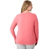 Hanes Women’s Long Sleeve Cotton T-Shirt, Lightweight Crewneck and V-Neck Tee for Women, Modern Fit(Briny Pink)