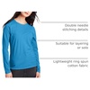 Hanes Women’s Long Sleeve Cotton T-Shirt, Lightweight Crewneck and V-Neck Tee for Women, Modern Fit(Deep Dive)
