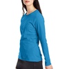 Hanes Women’s Long Sleeve Cotton T-Shirt, Lightweight Crewneck and V-Neck Tee for Women, Modern Fit(Deep Dive)
