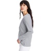 Hanes Women’s Long Sleeve Cotton T-Shirt, Lightweight Crewneck and V-Neck Tee for Women, Modern Fit(Light Steel)