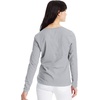 Hanes Women’s Long Sleeve Cotton T-Shirt, Lightweight Crewneck and V-Neck Tee for Women, Modern Fit(Light Steel)