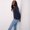 Hanes Women’s Long Sleeve Cotton T-Shirt, Lightweight Crewneck and V-Neck Tee for Women, Modern Fit(Navy)