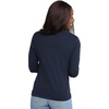 Hanes Women’s Long Sleeve Cotton T-Shirt, Lightweight Crewneck and V-Neck Tee for Women, Modern Fit(Navy)