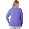 Hanes Women’s Long Sleeve Cotton T-Shirt, Lightweight Crewneck and V-Neck Tee for Women, Modern Fit(Petal Purple)