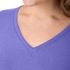 Hanes Women’s Long Sleeve Cotton T-Shirt, Lightweight Crewneck and V-Neck Tee for Women, Modern Fit(Petal Purple)